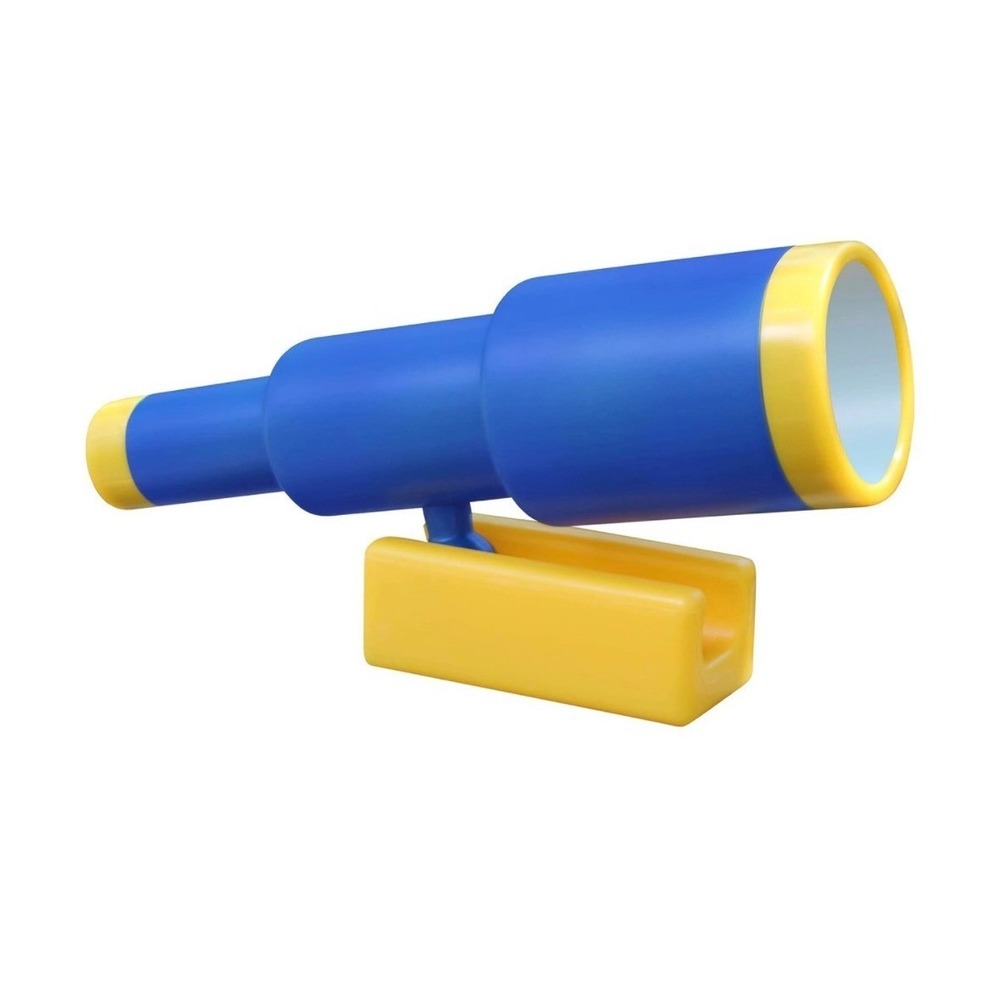Kids Outdoor Telescope Toy Playground Scope Blue Yellow Rotating
